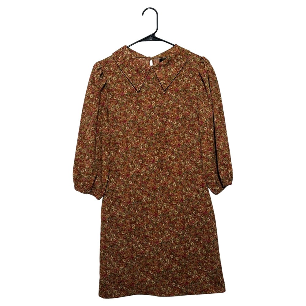 CodexMode Prairie Cottagecore Ditsy Floral Mini Dress Retro Puff Sleeve SZ Small